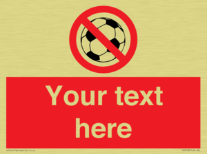 Custom No Ball Games Sign